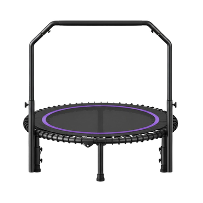 Adjustable Bar Mini Trampoline - 40-Inch Rebounder with Bungee Cords