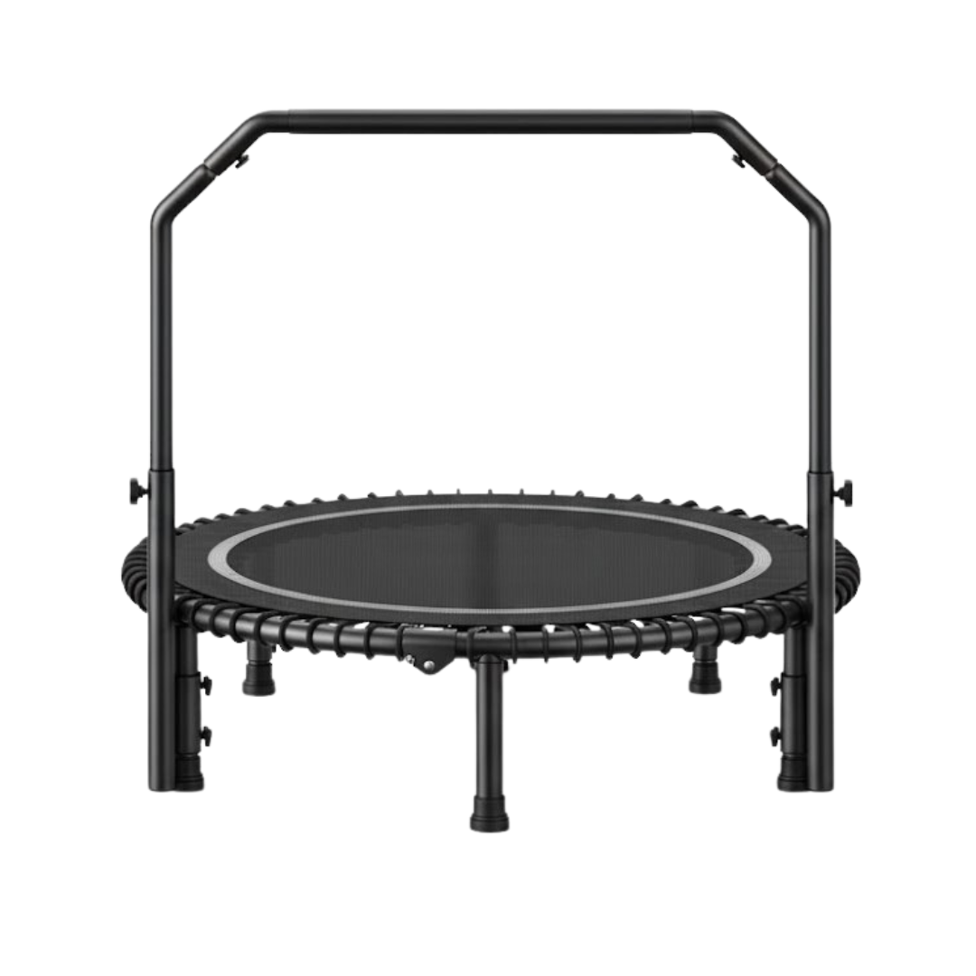Adjustable Bar Mini Trampoline - 40-Inch Rebounder with Bungee Cords