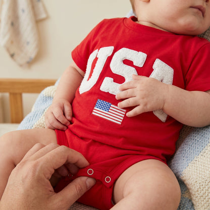 Infant Romper with Patriotic Design