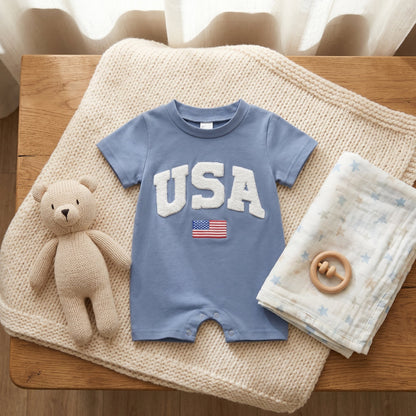 Infant Romper with Patriotic Design
