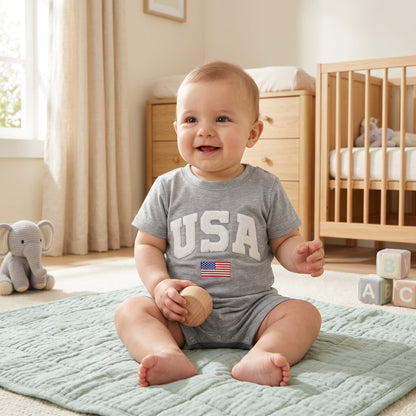 Infant Romper with Patriotic Design
