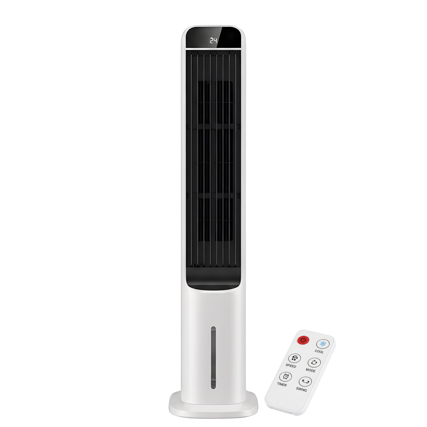 Portable 41-Inch Evaporative Air Cooler with Remote and Timer