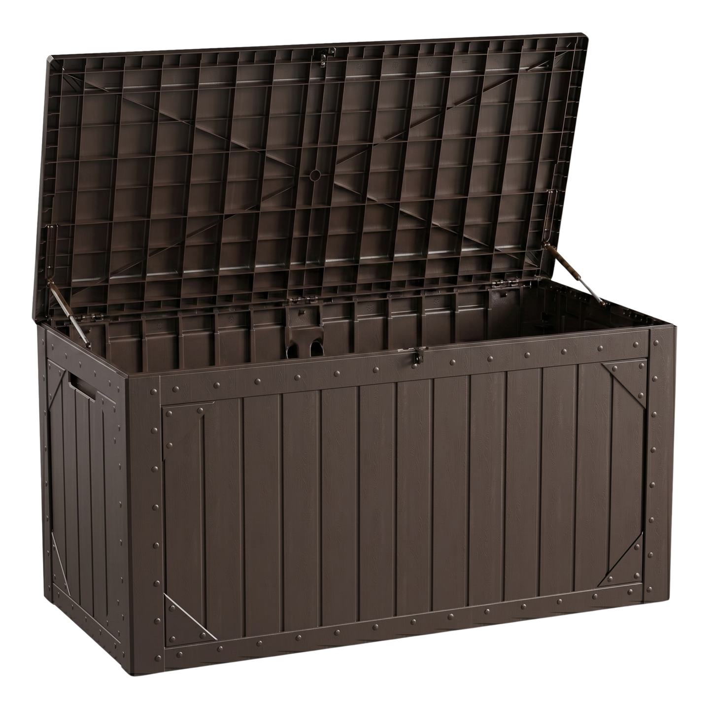 Lockable Flip Lid Garden Storage Chest – 420L Resin Deck Box