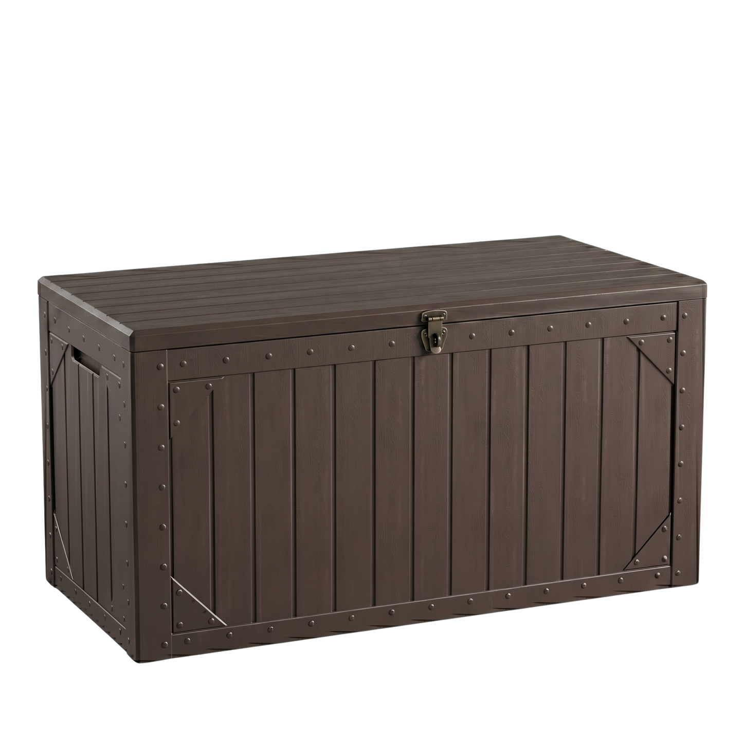 Lockable Flip Lid Garden Storage Chest – 420L Resin Deck Box