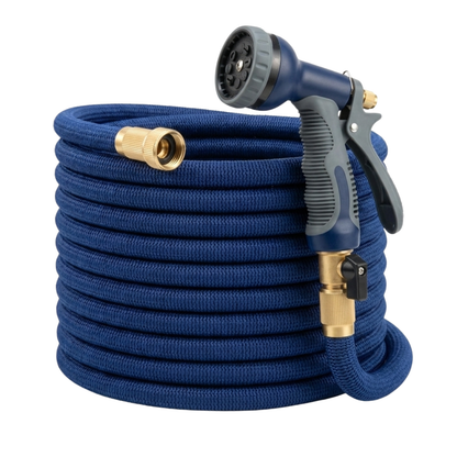 45 ft Metal Garden Hose with Adjustable 10-Pattern Sprayer