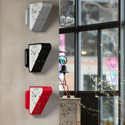 Elegant Dual-Sided Geometric Wall Clock for Modern Spaces