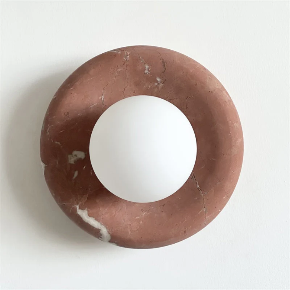 Chic LED Wall Sconce with Marble Accent - Stylish Lighting