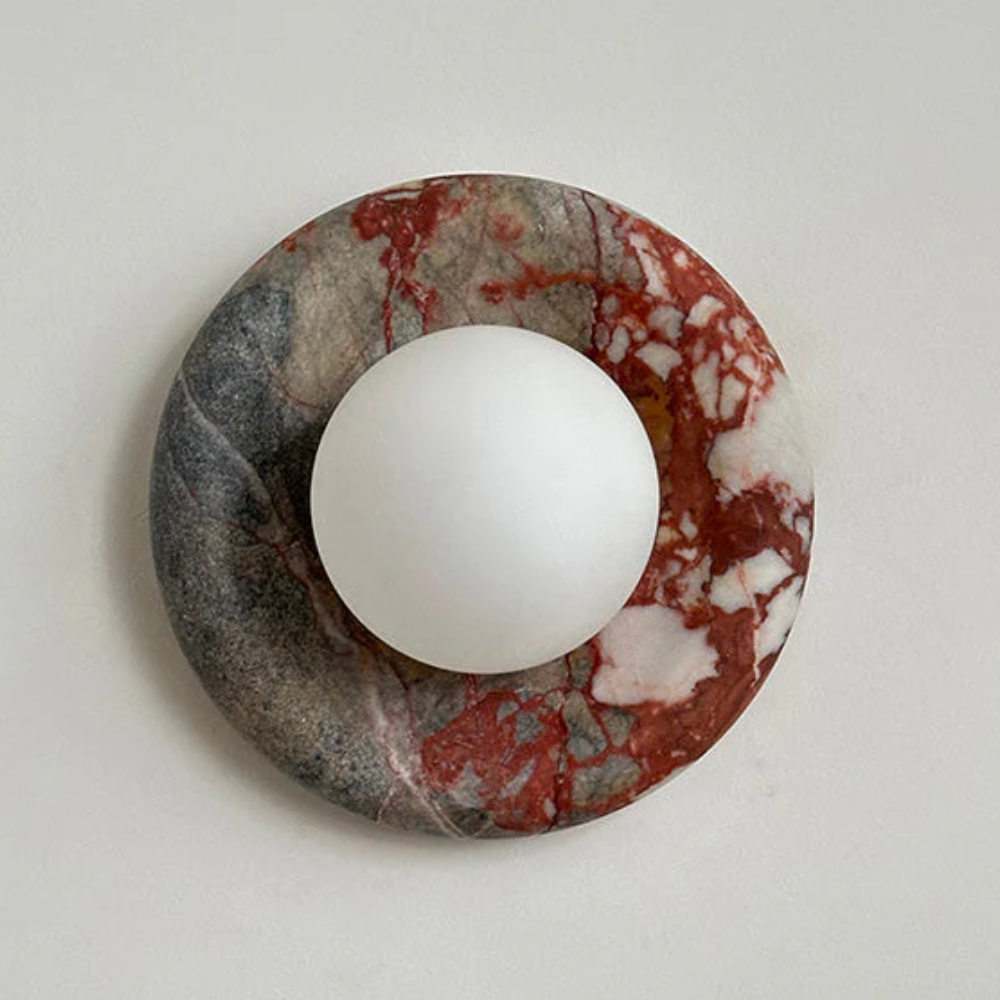 Chic LED Wall Sconce with Marble Accent - Stylish Lighting
