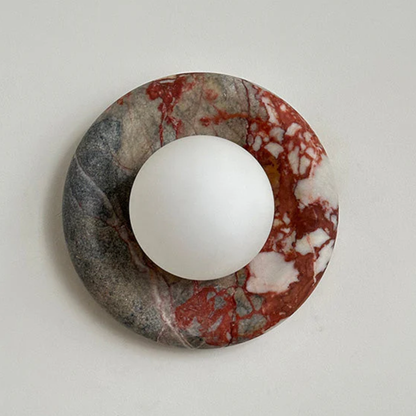 Chic LED Wall Sconce with Marble Accent - Stylish Lighting