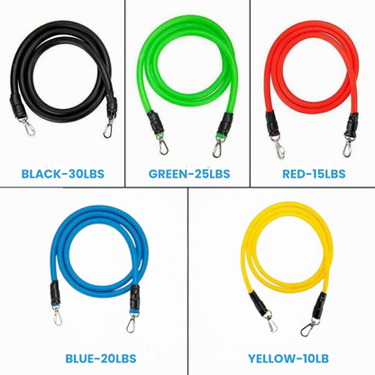 Set of 11 Resistance Bands for Strength Training