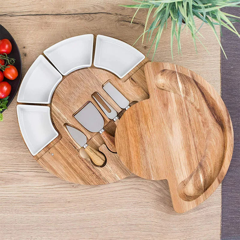Elegant Entertaining Platter Set with Cheese Board & Tools