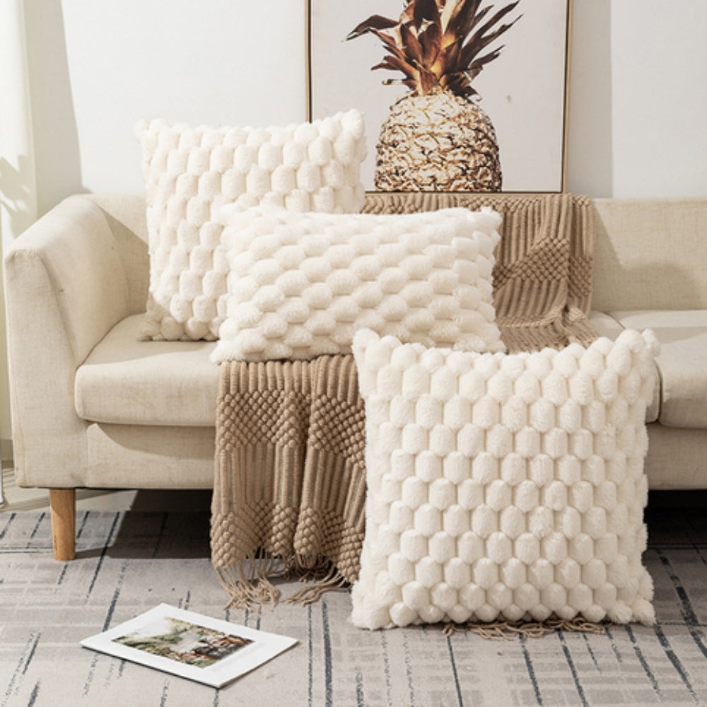 Soft Weave 3D Cushion Cover – Cozy Elegance for Your Home