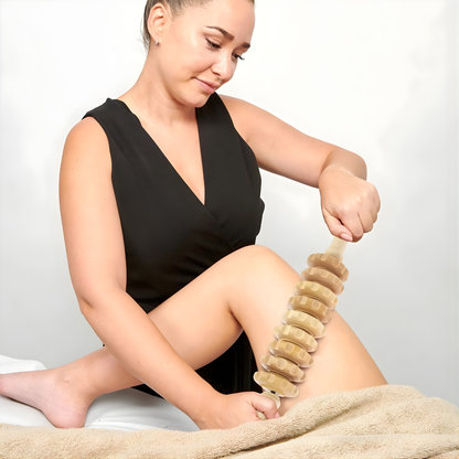 Massage Roller for Fascia Made of Wood