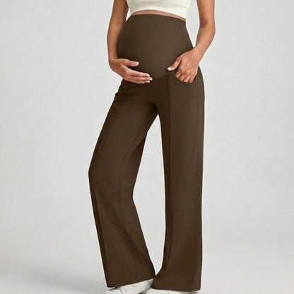 Yoga Pants with Flared Legs in Cloud Design