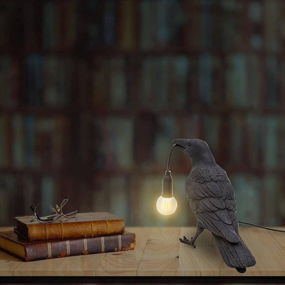Mystic Raven Table Lamp for Enchanting Home Decor