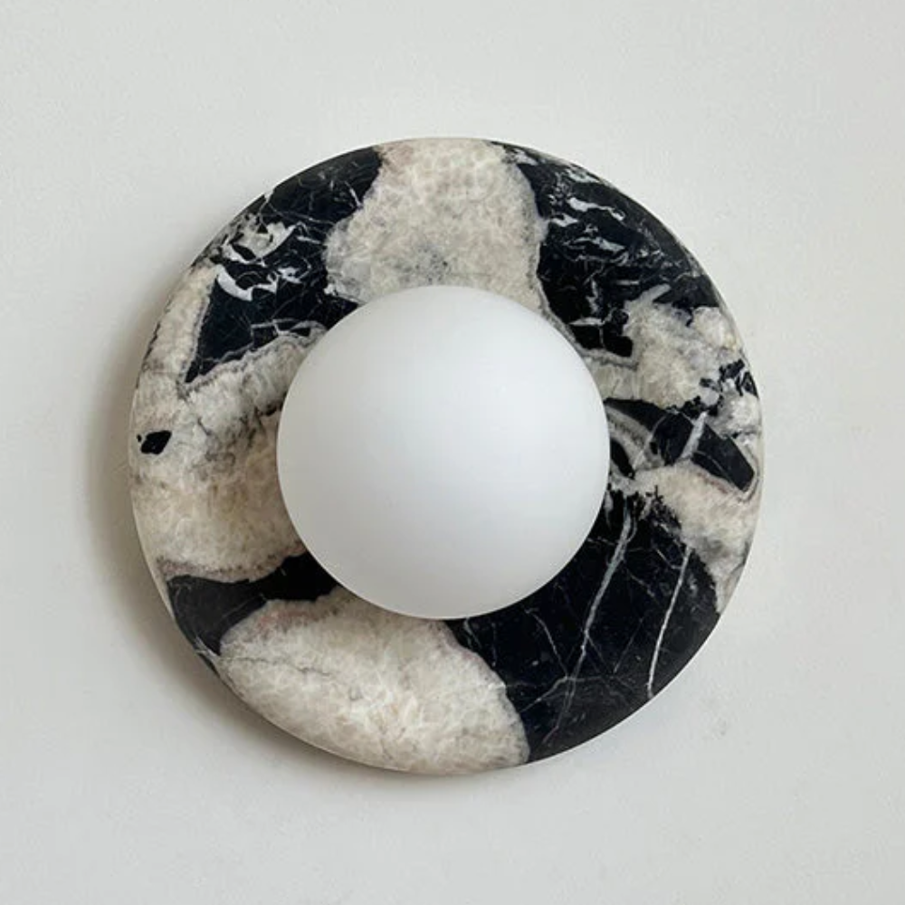 Chic LED Wall Sconce with Marble Accent - Stylish Lighting