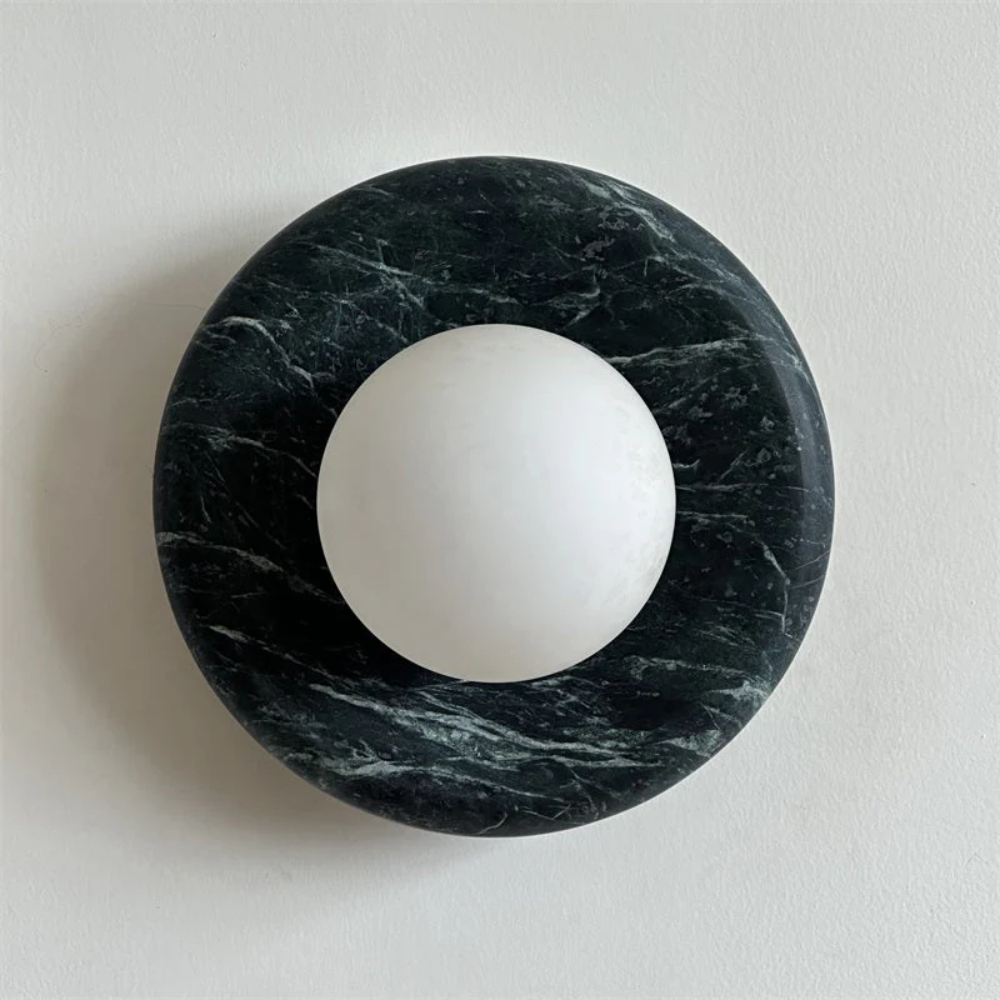 Chic LED Wall Sconce with Marble Accent - Stylish Lighting