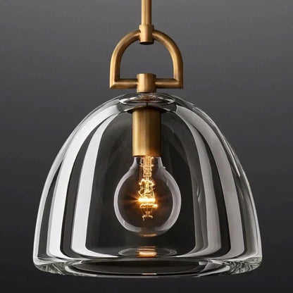 Elegant Glass Dome Pendant Light for Modern Kitchens