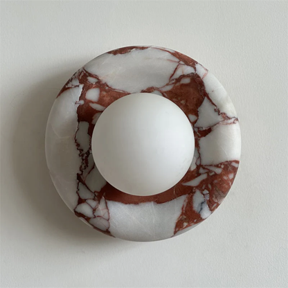 Chic LED Wall Sconce with Marble Accent - Stylish Lighting