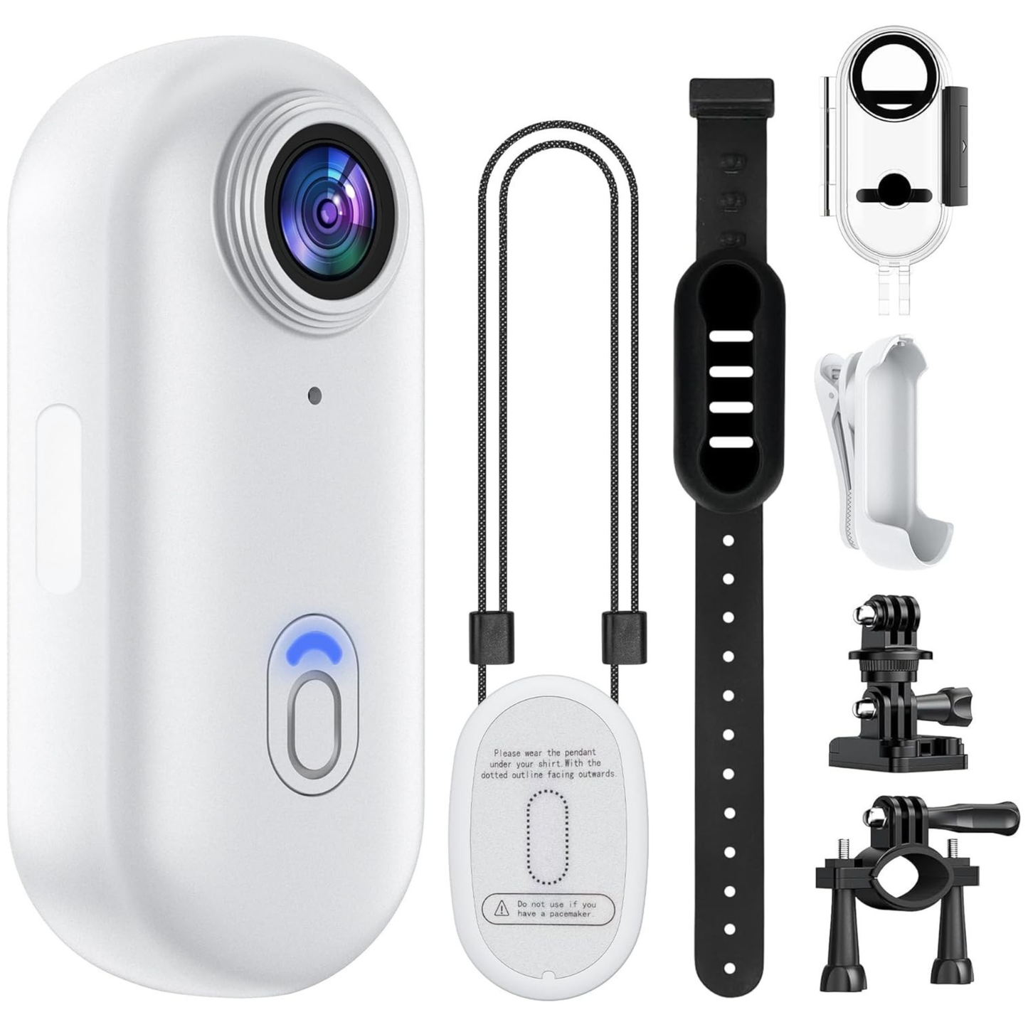 Water-Resistant Mini Action Camera 128GB – 4K Wearable Thumb Cam