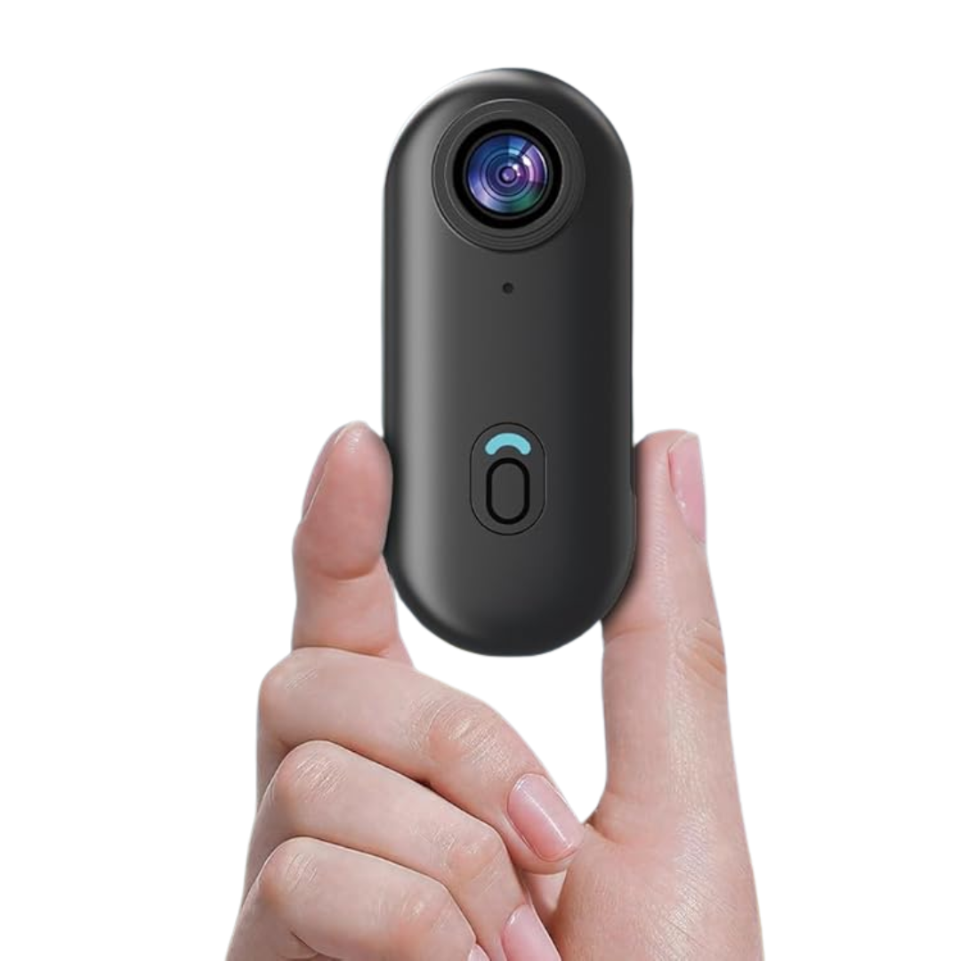 Water-Resistant Mini Action Camera 128GB – 4K Wearable Thumb Cam