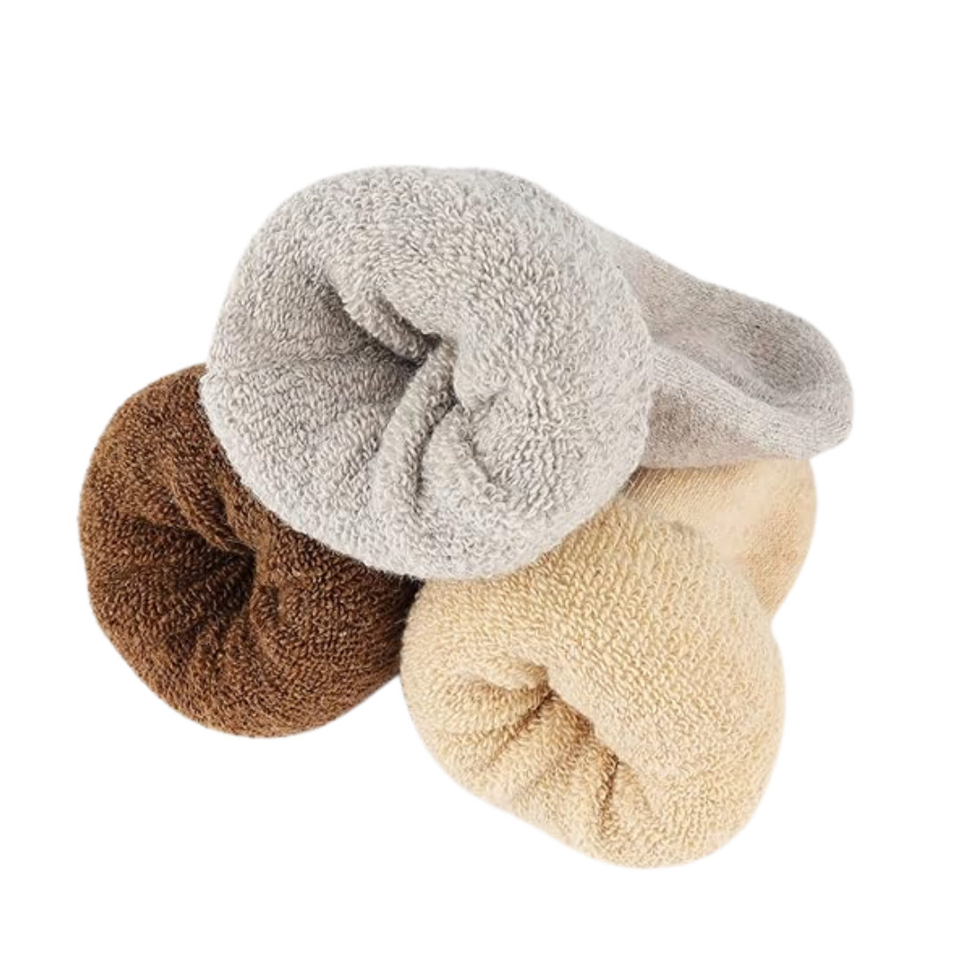Winter Mid Calf Socks for Women - 5 Pair Wool Blend Set