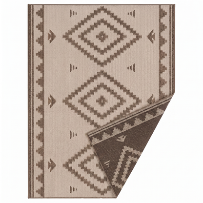 Reversible Outdoor Woven Area Rug 5' x 8' for Patio and Deck