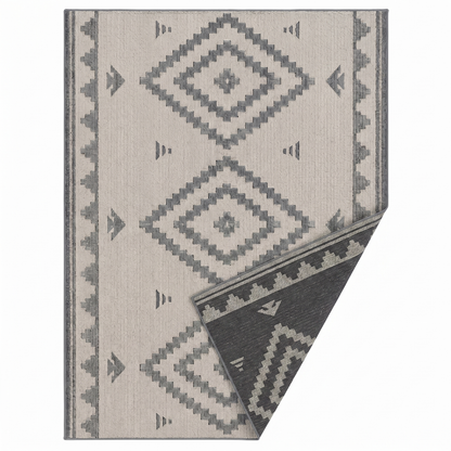 Reversible Outdoor Woven Area Rug 5' x 8' for Patio and Deck