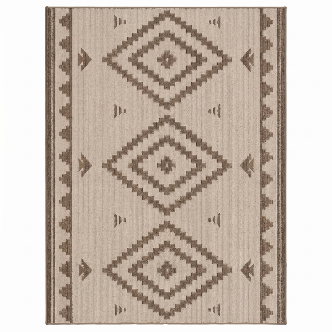 Reversible Outdoor Woven Area Rug 5' x 8' for Patio and Deck