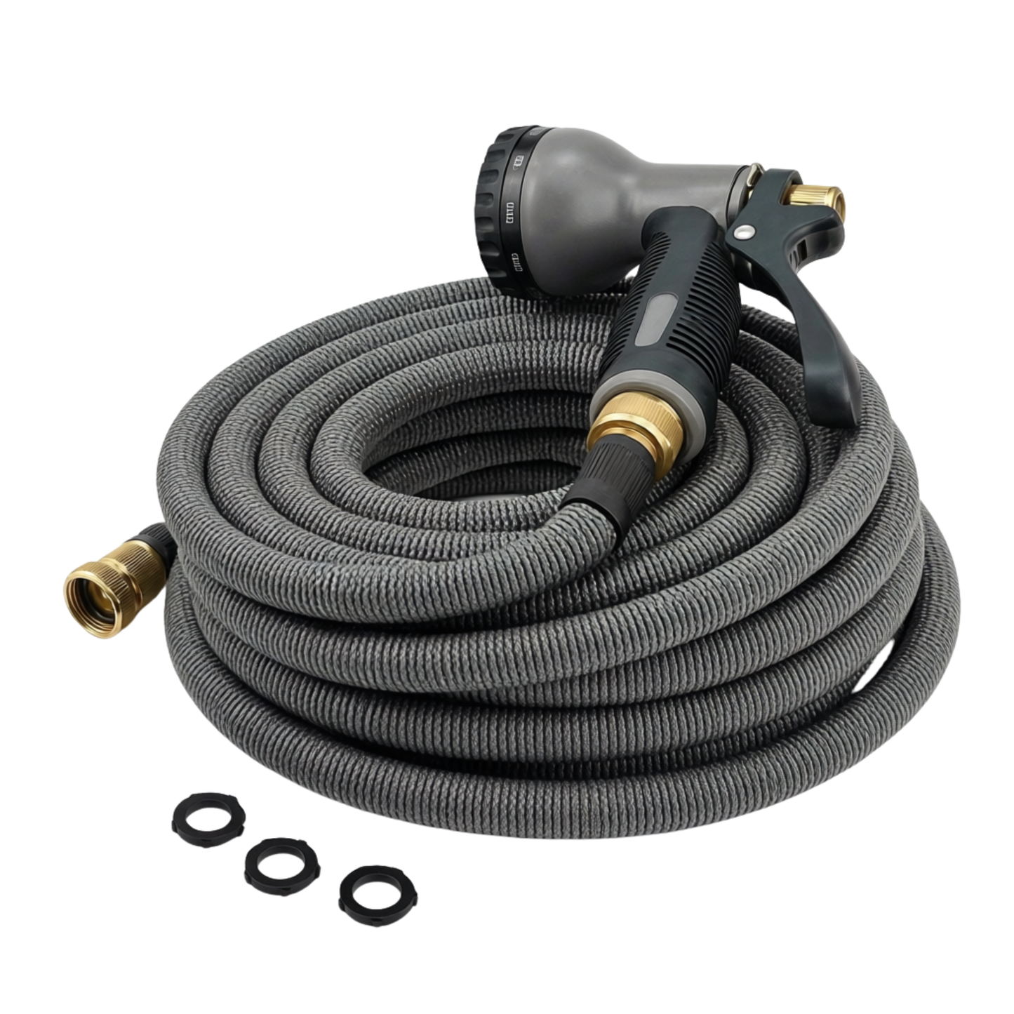50-Foot PVC Water Hose Kit 150 PSI with 10-Function Nozzle