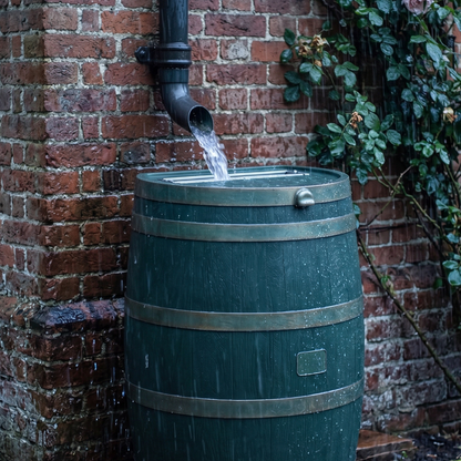 Flat Back Water Tank 50 Gallon Rain Barrel with Brass Faucet