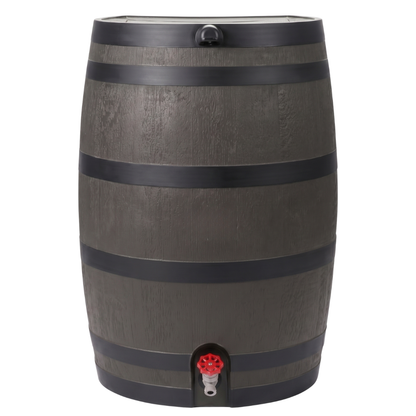 Flat Back Rain Barrel 50 Gallon with Spigot and Debris Filter