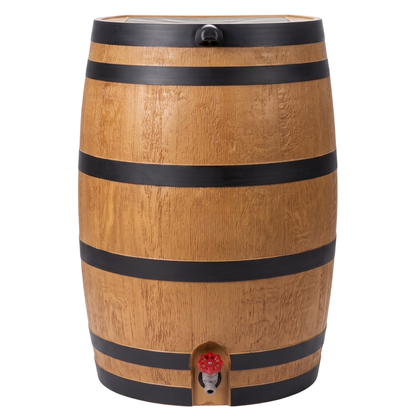 Flat Back Rain Barrel 50 Gallon with Spigot and Debris Filter