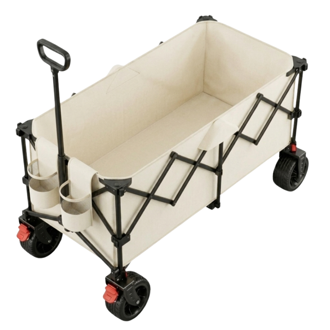 Folding Utility Cart with Steel Frame – 500 lb Capacity