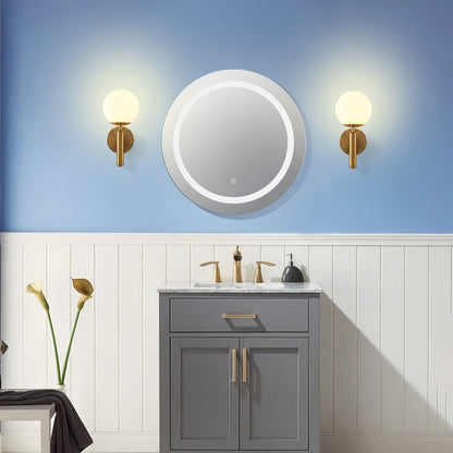 Sleek Wall Sconce with Glass Shade and Modern Finish