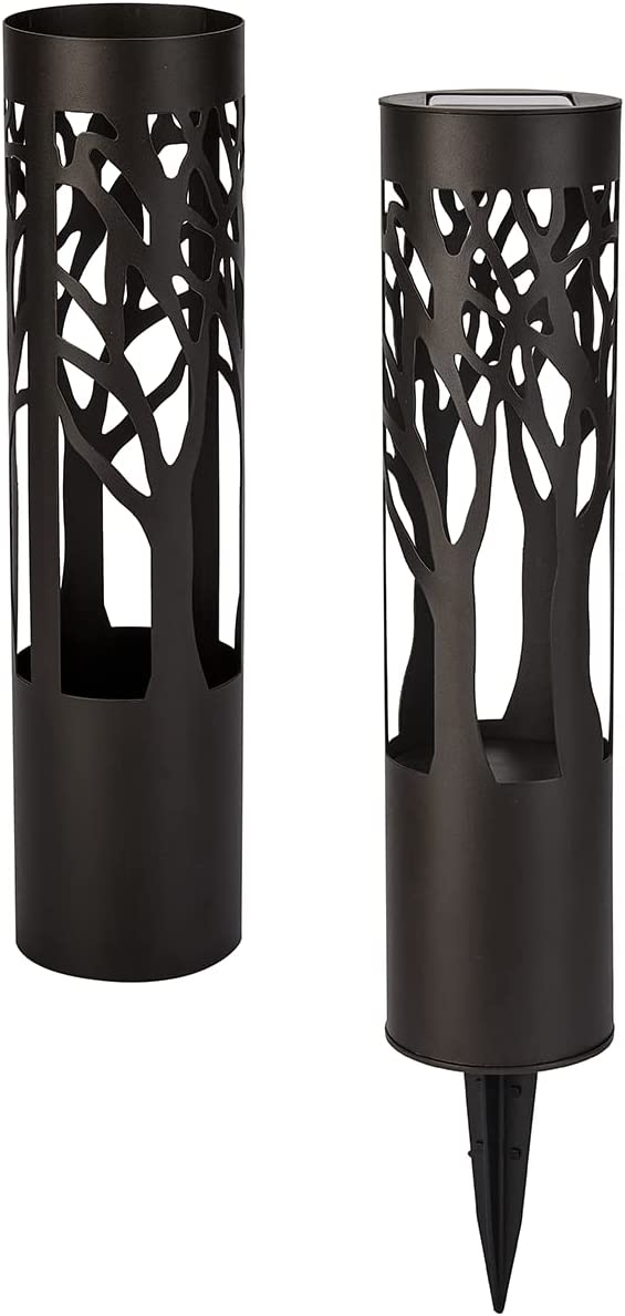 Sleek Solar-Powered Garden Path Light with Warm Glow