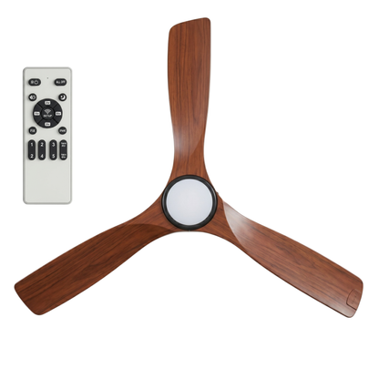 52-Inch Remote-Controlled Ceiling Fan with Light and 6-Speed Timer