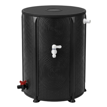 Collapsible Rain Barrel Kit for Water Collection - 53 Gallon Capacity
