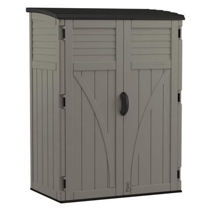 Vertical Outdoor Storage Shed, 54 Cu Ft, Resin, Double Door Design