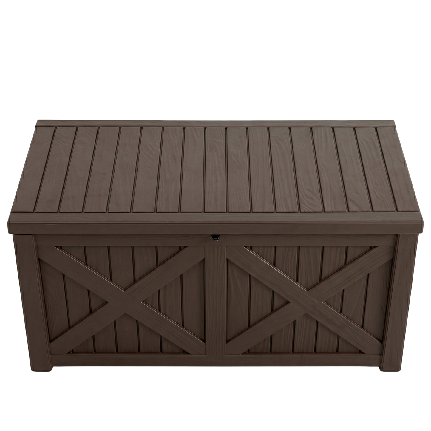 Storage Bench Box with Lid Lock and Front Panel – 567.8 L Resin
