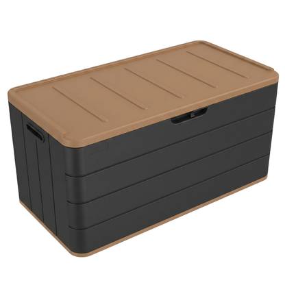 Resin Storage Bin with Lid - 568 L Yard Equipment Organizer