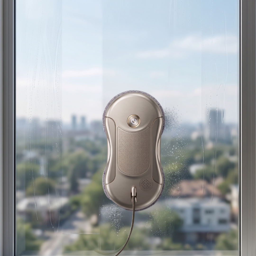 Window Cleaning Robot with Dual Spray System and Edge Detection 5800Pa
