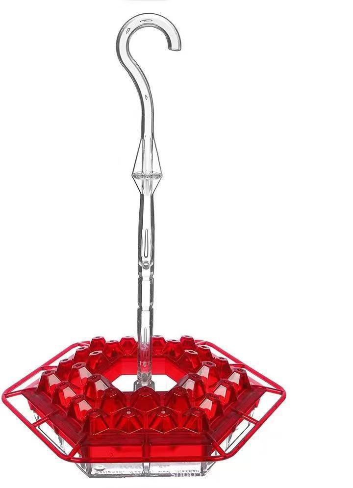 Colorful Hummingbird Feeder with Nectar Reservoir and Pest Shield