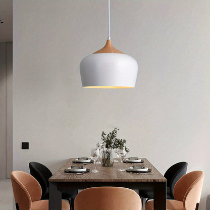 Elegant Pendant Light with Wood and Metal Finish