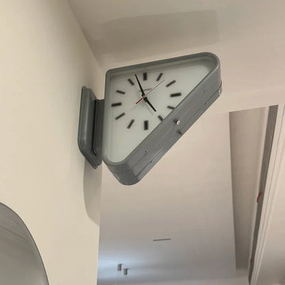 Elegant Dual-Sided Geometric Wall Clock for Modern Spaces