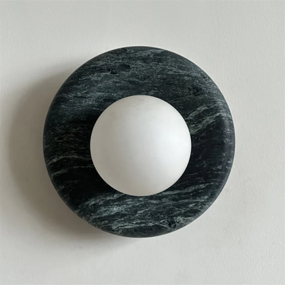 Chic LED Wall Sconce with Marble Accent - Stylish Lighting