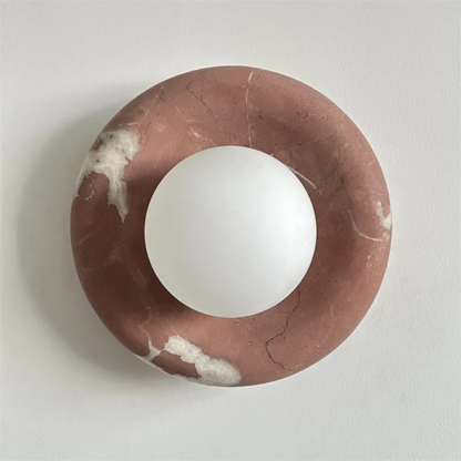 Chic LED Wall Sconce with Marble Accent - Stylish Lighting