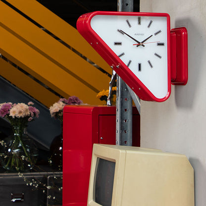 Elegant Dual-Sided Geometric Wall Clock for Modern Spaces