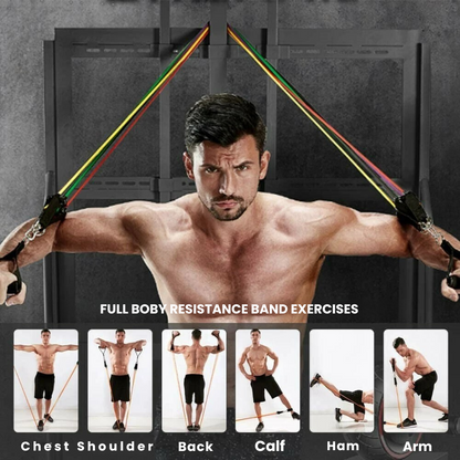 Set of 11 Resistance Bands for Strength Training