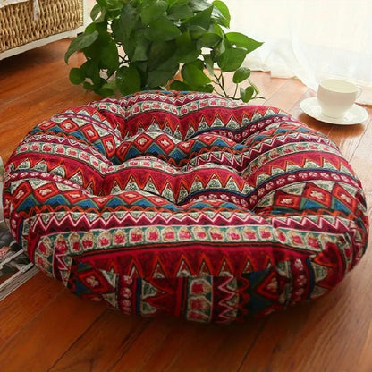 Vibrant Round Cotton Floor Seat Cushion for Cozy Living